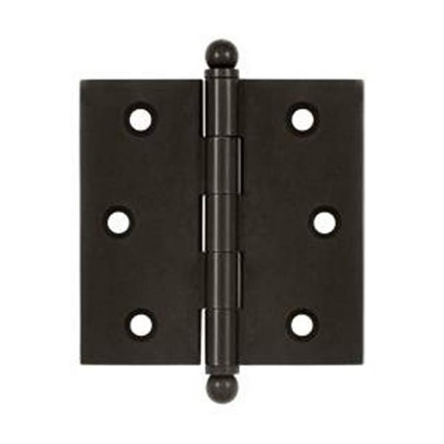 2.5 x 2.5 in. Hinge with Ball Tips, Oil Rubbed Bronze - Solid