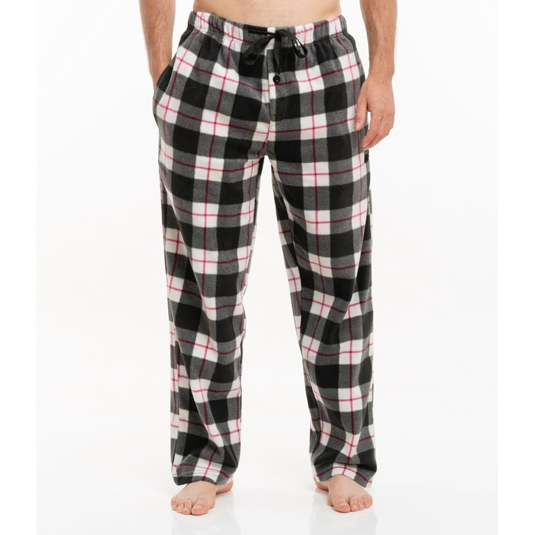 2 Piece Mens Microfleece Pajama Sets Ultra Soft PJ Pants with