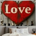 thumbnail image 2 of Orinice Love Heart Wooden Sign Tapestry Wall Hanging Unique Style Graphic Tapestries Home Wall Decor Art for Living Room Bedroom Apartment Farmhouse Dorm 40x30inch, 2 of 6