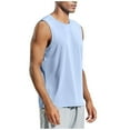 thumbnail image 6 of Caqnni Men's Tank Tops Body Quick Dry Vest Workout Tank Tops Gym Muscle Shirts Bodybuilding Compression Gym WorkoutMuscle Tshirts Big and Tall Basketball Tank Tops (Light Blue,4XL), 6 of 8