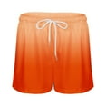 thumbnail image 4 of YYDGH Womens Elastic Waist Casual Drawstring Shorts Summer Beach Shorts Comfy Short Pants with Pockets Orange S, 4 of 5