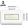thumbnail image 4 of Americanflat 5x10 Picture Frame with Shatter-Resistant Glass with 3.5x8 Mat 2 Pack Business License - White, 4 of 6
