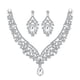thumbnail image 2 of HomeKingdee Bridal Necklace and Earrings Set - Alloy Rhinestone Glass Jewelry for Wedding Party Accessories, 2 of 5