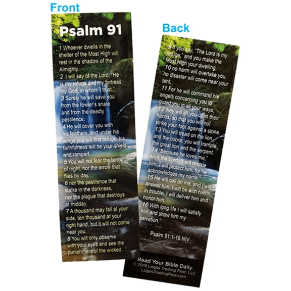 Psalm 91 - The Lord is My Refuge Bookmarks, Pack of 50 - Christian Bookmarks