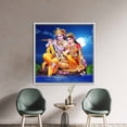 thumbnail image 3 of Reproduction Art, Hindu Artwork, Radha Krishna Art Canvas, Radha Krishna Hindu Couple, Famous Wall Art, Indian Artwork, Hindu Couple Art, Canvas Wall Decor - Natural Framed, 3 of 6
