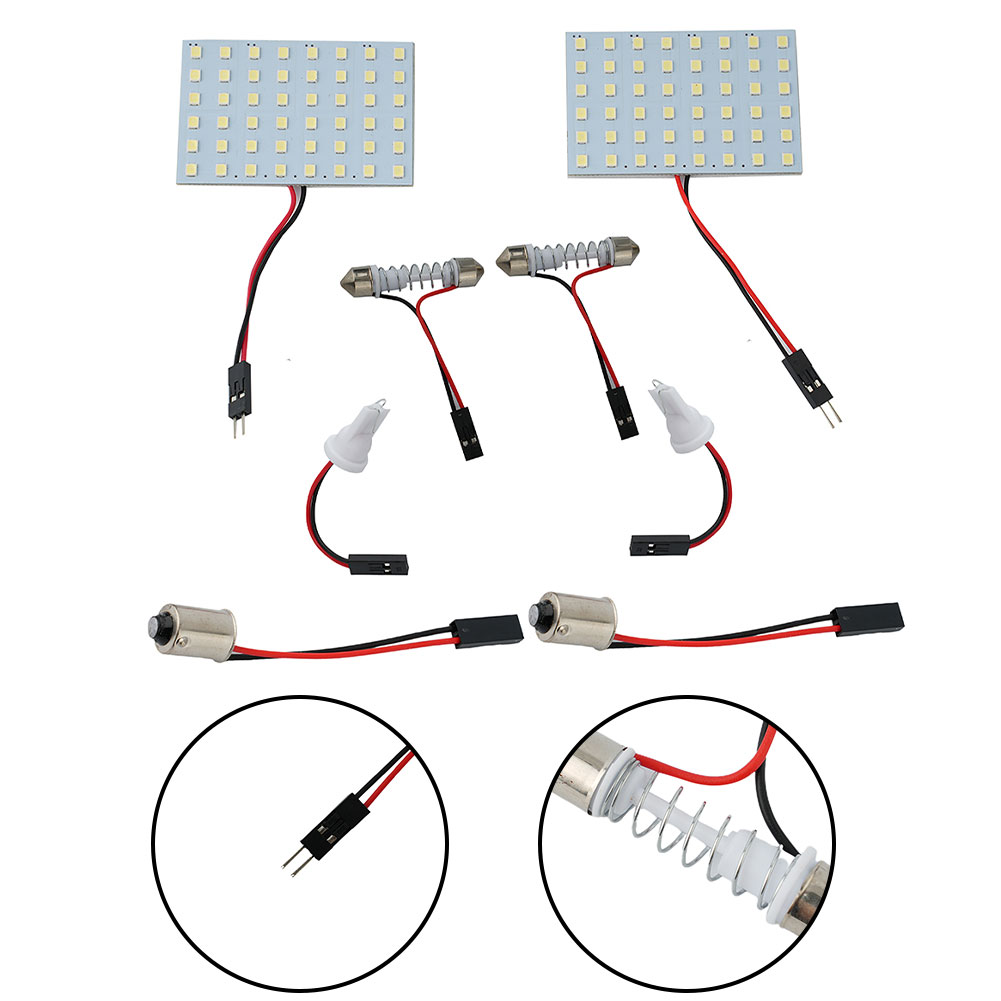 YM E-Bright 100-Pack COB 18-SMD LED Bulbs – T10, BA9S, Festoon – 12V For Car Interior, Dome, Door Lights