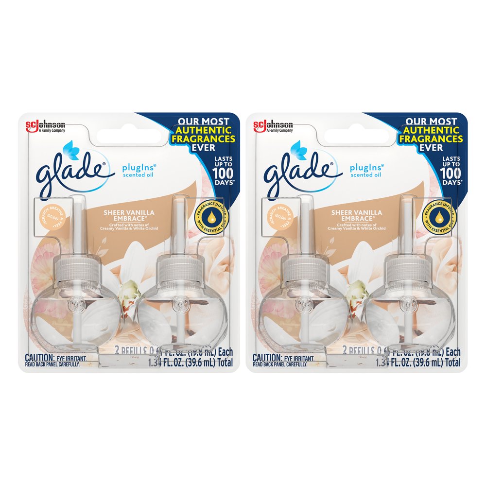 Glade Vanilla Embrace Scented Oil PlugIn Refills 2 CT, 1.34 oz (2Pack
