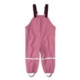 thumbnail image 5 of UACY Toddler Boys Girls Rain Pants Waterproof Kids Rain Bib Overalls Lightweight Muddy Proof Suspender Hiking Trousers Outdoor (Pink, 1-2 Years), 5 of 6