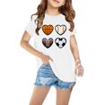 thumbnail image 2 of GPAECEAD Girls Summer Short Sleeve T-Shirts Color Block Trendy Crewneck Pullover Tops Casual Blouse, 2 of 4