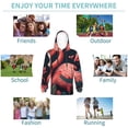 thumbnail image 5 of Lsque Colorful Floral Flamingo Patten Youth Hoodie Sweatshirt Pullover with Kangaroo Pocket Boys and Girls Hoodie Warm Hoodie for Kids-Small, 5 of 6
