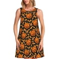 thumbnail image 1 of Fotbe Quirky Corn Pumpkin Vestido de Verano sin Mangas para Mujer – Vestido Midi Línea A, Estilo Camiseta Floral, Vestido Playero Casual y Fluido, 1 of 7