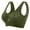 Army Green, variant on HomeDM Wireless Bras for Women - No Underwire Seamless Full Coverage Supportive Everyday Bra with Removable Pads Mesh Comfortable Bras for Yoga Gym Workout Fitness - Beige/5XL