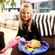 Portable Kids Children Toy Organizer Storage Bag Baby XL 150cm Play Mat Rug