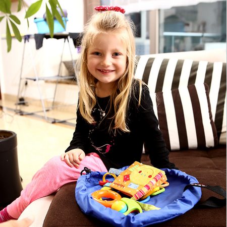 Portable Kids Children Toy Organizer Storage Bag Baby XL 150cm Play Mat Rug