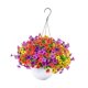 thumbnail image 2 of Cesta de flores artificiales colgantes con plantas artificiales, maceta colgante realista para primavera, balcón, habitación y patio. Estilo D, 2 of 8