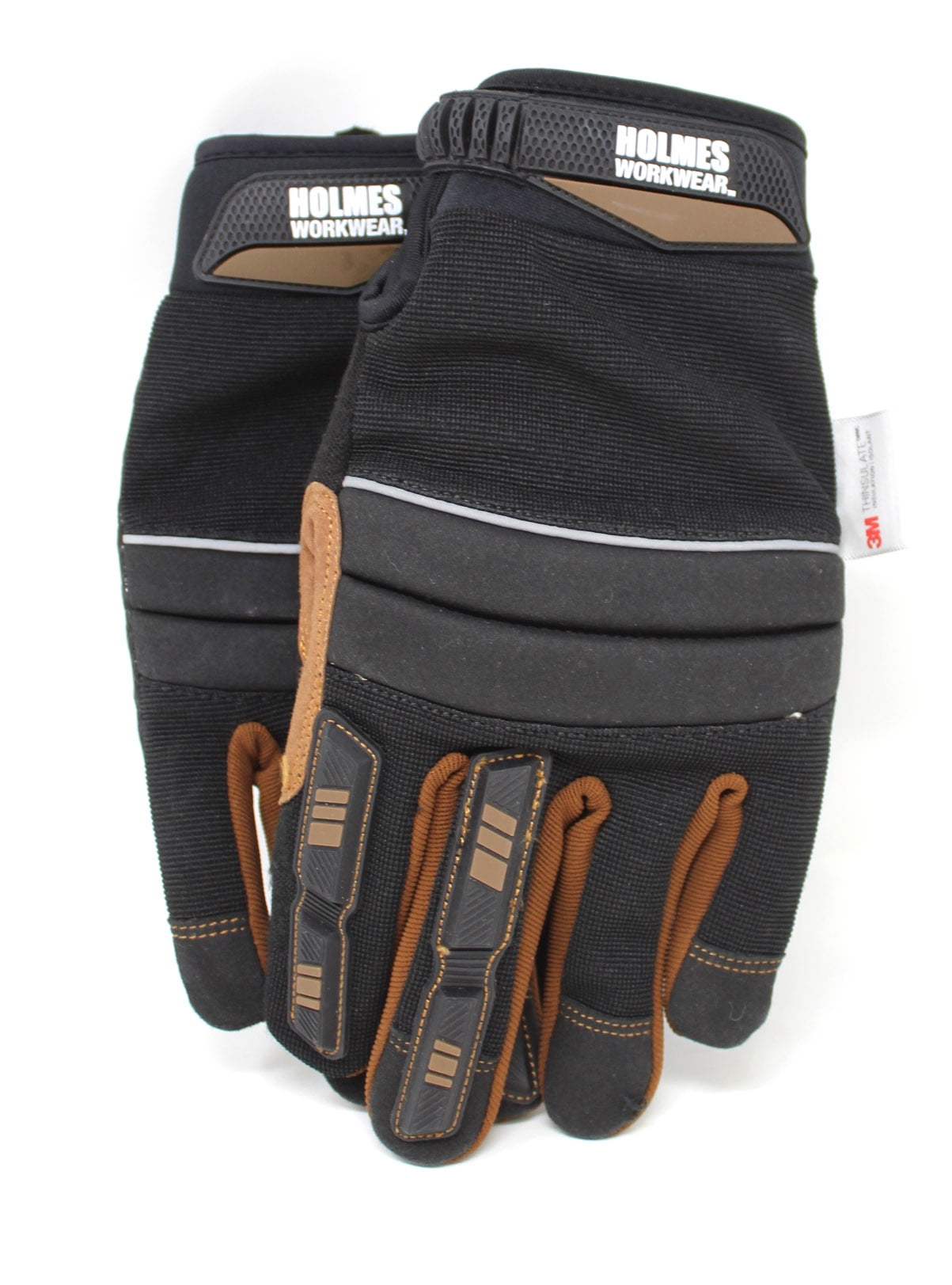 Hy Thinsulate Leather Winter Riding Gloves Brown 