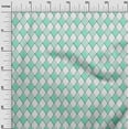 thumbnail image 3 of oneOone Cotton Poplin Sea Green Fabric Argyle Craft Projects Decor Fabric Printed By The Yard 56 Inch Wide, 3 of 4