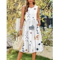 thumbnail image 2 of Vestido de verano Zeagoo sin mangas con estampado floral para mujer, 2 of 8