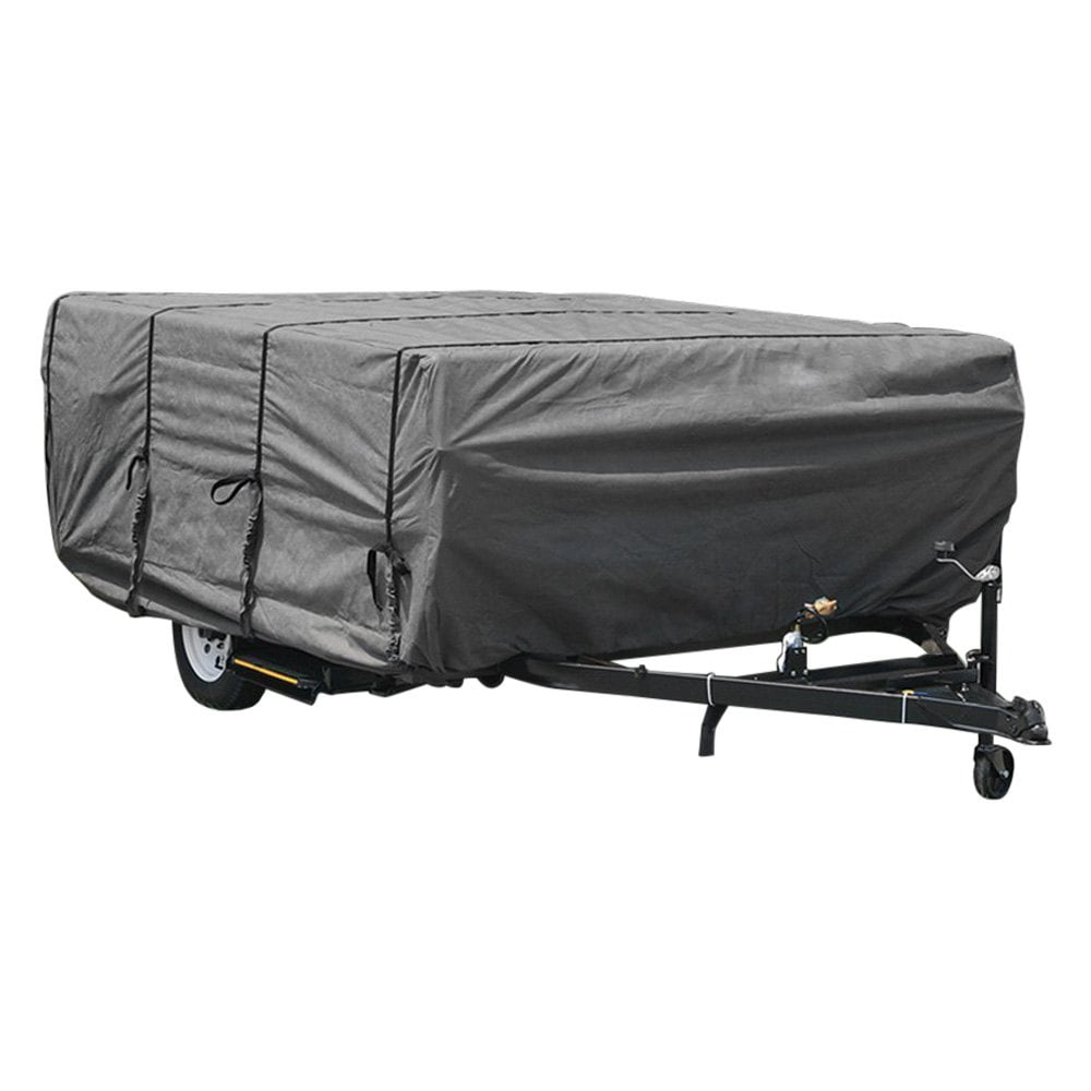 Camco ULTRAGuard Camper/RV Cover Fits Pop-Up Campers to 10-Feet  Extremely Durable Design that Protects Against the Elements (45761) 