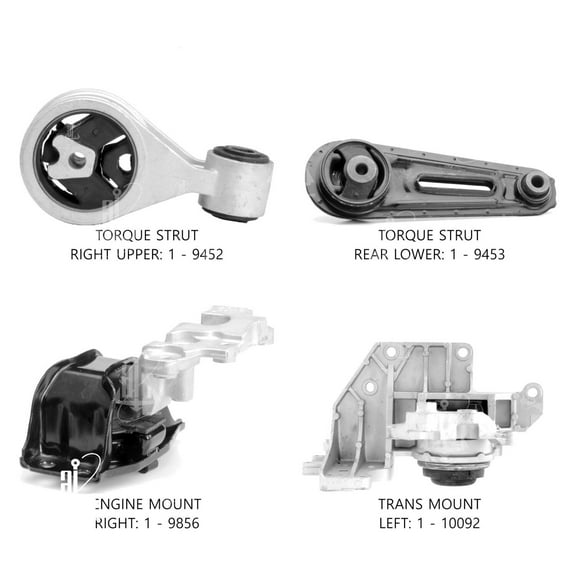 Engine Mount Kit for Nissan Rogue 2008-2015 Aluminum/Steel