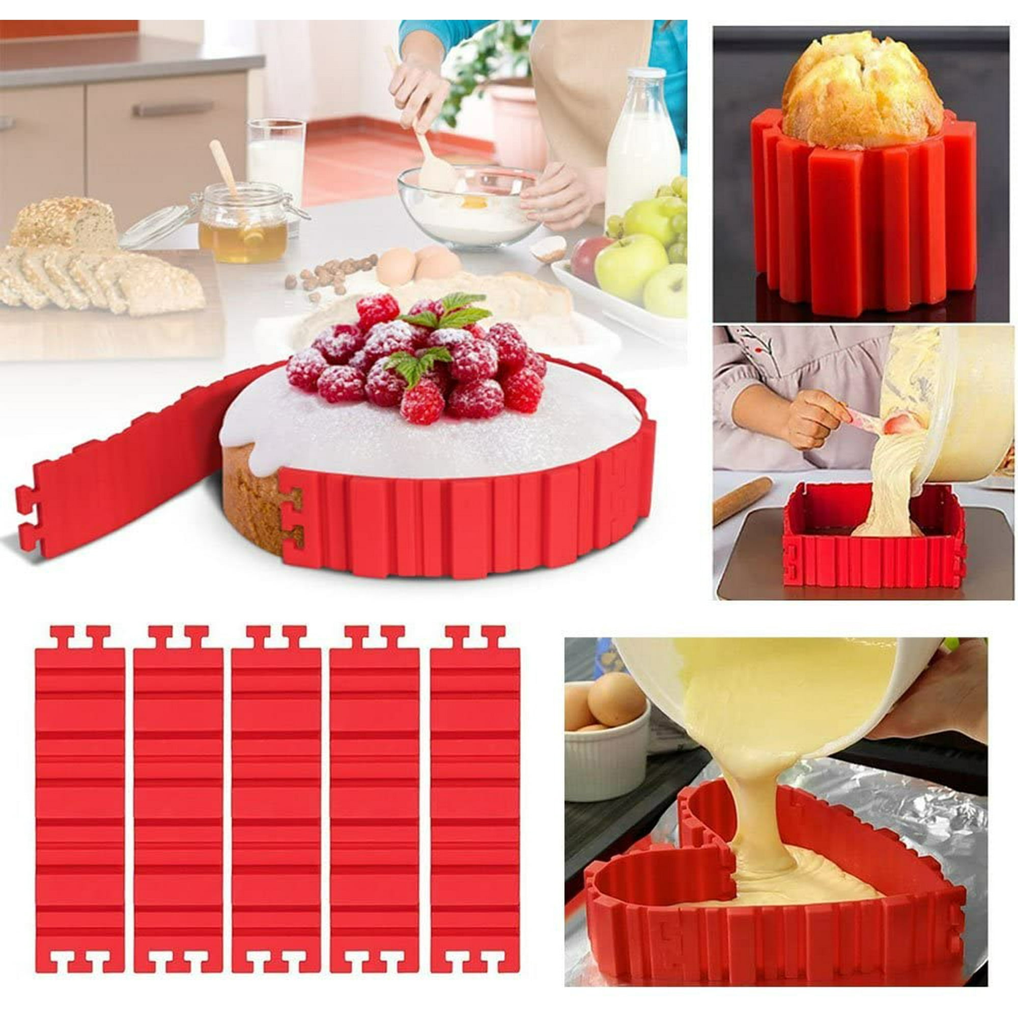 5 PCS Silicone Cake Mold Magic Bake Snake DIY Baking Mould Nonstick Tool Design Your Pastry Dessert with Any Pan Shape Walmart