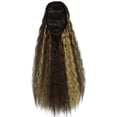 thumbnail image 3 of Wavy Curly Drawstring Ponytails Long Kinky Straight Drawstring Ponytail for Black Women, Curly Hair 22Inch Clip in Ponytail Extension, 3 of 8