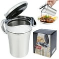 thumbnail image 1 of Jarra de salsa de acero inoxidable 304, olla para salsa de bistec, 26 onzas, gran capacidad, bote de salsa, jarra de salsa aislada de doble capa con tapa de plástico con bisagras, olla de salsa multif, 1 of 11