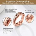 thumbnail image 4 of 18K Plated Interlocked Rolling Fidget Ring for Anxiety for Women and Men, Stainless Steel/Tricolor/Rainbow/Rose Gold/Black/Gold Stacking Ring, 4 of 6