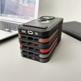 thumbnail image 6 of Allytechgroup Slim Case for iPhone 12 Pro / 12 6.1" with Stand, PU Leather Shockproof Bumper with Kickstand Military Grade Drop Protection Comfortable Grip for Women Men, Red, 6 of 12