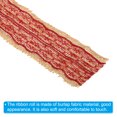 thumbnail image 4 of Uxcell 2.4" Wide 2.2 Yards Burlap Ribbon Lace Roll Wrapping Fabric Crafts Roll Wine Red 2 Pack, 4 of 6