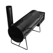 JIhuahe Portable Smoker Grill Compact Outdoor BBQ Smoker for Camping Backyard Cooking - Tabletop Wood Pellet Smoker Grill with Temperature Gauge,Black