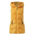 thumbnail image 3 of larppty Womens Puffer Vest Ladies Sleeveless Zip Up Outerwear Warm Puffer Lightweight Winter Jackets Coats 2025 (Yellow, XXL/XL), 3 of 4
