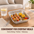 100-Pack 8x8 Inch Disposable Aluminum Foil Baking Pans, 1.6 Inch Deep ...