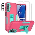 thumbnail image 1 of Aggxpf for Samsung Galaxy A54 5G Phone Case with Screen Protector & Camera Lens Protector, Rugged Phone Cover with Metal Ring Stand, Rose, 1 of 6