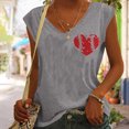 thumbnail image 5 of Birdeem T-Shirt Sans Manches à Col en V Imprimé Mode Décontractée pour Femmes, 5 of 5