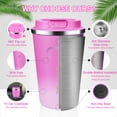 thumbnail image 5 of JOUALY Travel coffee mug 13 floz Insulated Coffee cup with lid reusable Leak proof Coffee Tumbler Stainless Steel Vacuum Gradient Colorful Thermos cup Thermal Keeps Cold and Hot for Coffee/Tea, 5 of 7