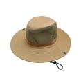 thumbnail image 4 of Western Cowboy Hat for Men Women Khak Cowboy Country Unisex Halloween Classic Roll Up Fedora Hat, 4 of 5