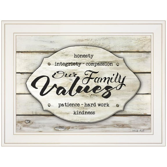 Our Family Values by Cindy Jacobs Printed Wall Art Wood Multi-Color