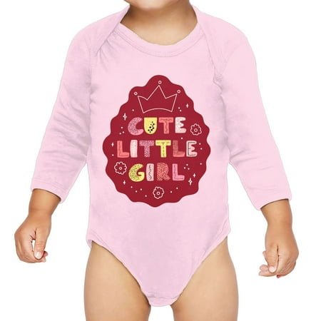 

Cute Little Girl Baby Long Sleeve Onesie - Kawaii Baby Long Sleeve Bodysuit - Printed Baby One-Piece