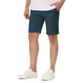 thumbnail image 4 of INSPIRE CHIC Men's Summer Solid Color Slim Fit Flat Front Walk Chino Shorts 34 Navy, 4 of 7