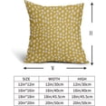 thumbnail image 5 of Yellow Cream Dots Pillow Covers 18x18 Set of 2 Boho Design Polka Dot Throw Pillows Modern Trendy Print Outdoor Decorative Pillowcase Square Linen Cushion Cases Decor for Sofa Couch Bed, 5 of 6
