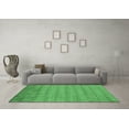 thumbnail image 3 of Ahgly Company Machine Washable Indoor Square Oriental Emerald Green Industrial Area Rugs, 3' Square, 3 of 4