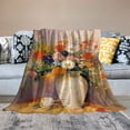 thumbnail image 2 of Pratyus Flowers Soft Cozy Printed Blanket & Throw for All Seasons - Flannel Material - Travel, Multi-functional, Lightweight - Perfect Gift 50x60in, 2 of 6