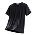 thumbnail image 2 of Lovzfmll Summer Ice Silk Cool Touch Thin Stretch Loose Short Sleeve T-Shirt, Men's Outdoor Breathable Sports Shirt for Hot Days Black, L, 2 of 9