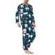 thumbnail image 2 of Balery Dental Pijama para Hombre de Dos Piezas con Manga Larga, Conjunto de Dormir y Descanso Suave con Bolsillos-Small, 2 of 7