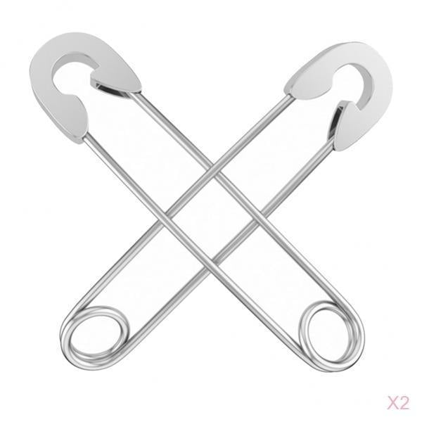 Pendientes de botón de seguridad Hugo Pendientes Colgante de pasador de material acero inoxidable góticos Punk para mujeres y hombres Pendientes de alfiler de seguridad