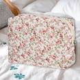 thumbnail image 5 of Quilted Makeup Bag Light Pink Floral Makeup Bags Cute Makeup Bags Cosmetic Bags for Women Girls, 5 of 7