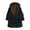 Navy, variant on Womens Plus Size Winter Coats with Hood Sherpa Lined Warm Jackets Fashion Zip Up Jacket Comfy Fleece Outdoor Coat Loose Pockets Outerwear