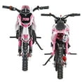 thumbnail image 2 of Floseru 49cc Kids Dirt Bike, 2-Stroke Gas Powered Mini Motocross Motorcycle for Ages 6-12, Off-Road Dirtbike with Dual Disc Brakes, Shock Absorption, 10-Inch Tires, Max Speed 30KM/H, Supports 220 LBS, 2 of 8