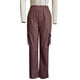 thumbnail image 1 of Women Pocket Casual Straight Pants Elastic High Waisted Loose Fitted Trousers for Dating Brown XL, 1 of 2
